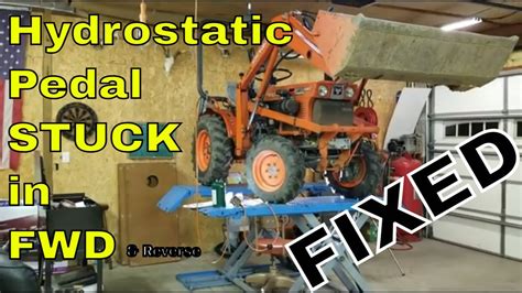 kubota skid steer accelerator pedal|Kubota Hydrostatic Pedal Sticking in FWD and Reverse .